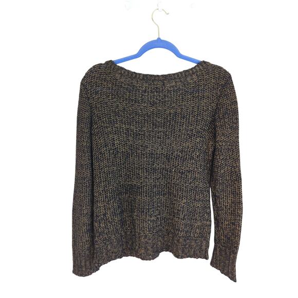 Eileen Fisher Gold Metallic Ballet Neck Sweater - Small - Picture 4 of 4